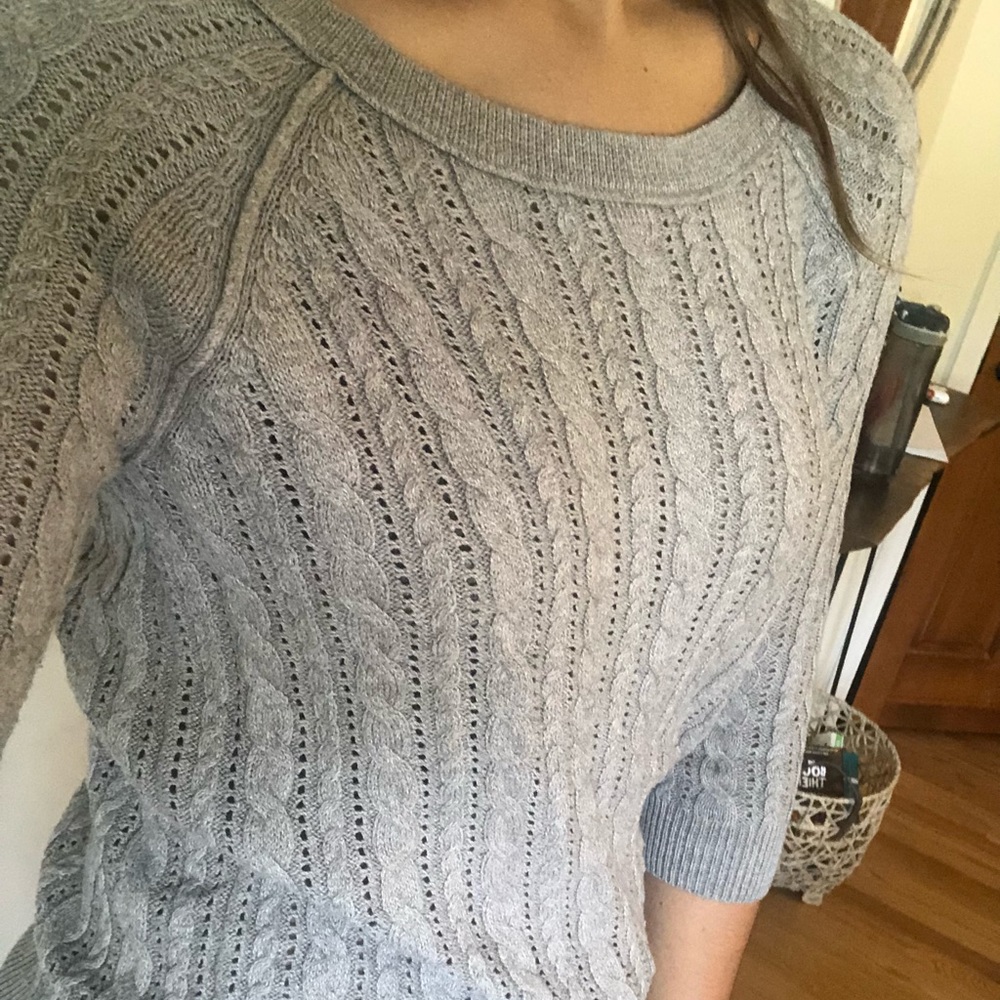 Tan American Eagle Knit Sweater (S)